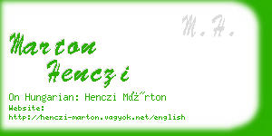 marton henczi business card